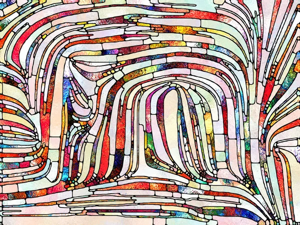 Regenboog Shards Eenheid Van Gebrandschilderd Glas Serie Samenstelling Van Kleur — Stockfoto