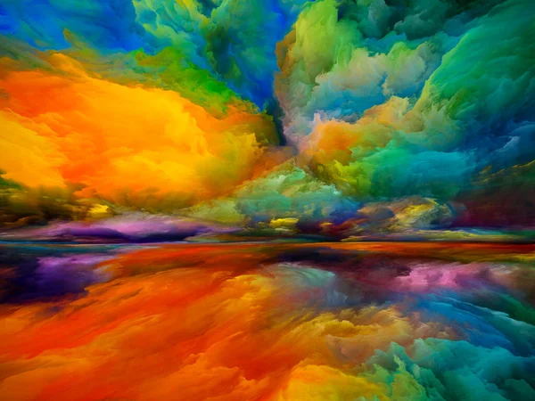 Tierra Del Despertar Escapar Serie Reality Composición Colores Texturas Surrealistas — Foto de Stock