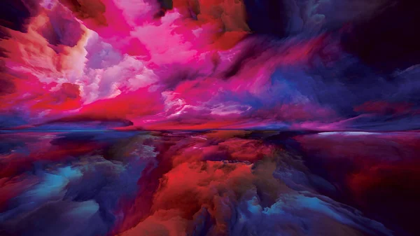 Land Des Erwachens Flucht Die Realität Komposition Surrealer Sonnenaufgangsfarben Und — Stockfoto