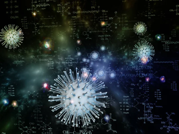 Coronavirus Universe Viral Epidemic Series Background Design Coronavirus Particles Micro — Stock Photo, Image