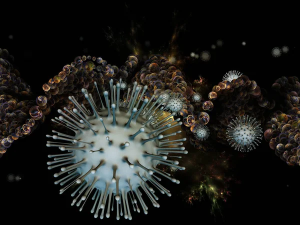 Coronavirus Worlds Viral Epidemic Series Background Composition Coronavirus Particles Micro — Stock Photo, Image