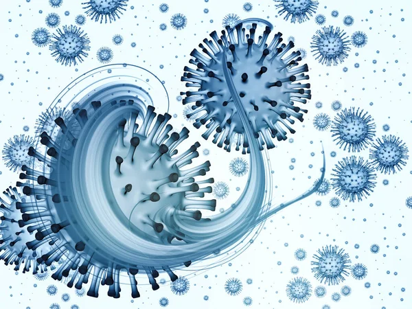 验尸官化学 病毒流行病系列 与病毒 流行病 疾病和健康有关的珊瑚微粒和微空间元素的背景设计 — 图库照片
