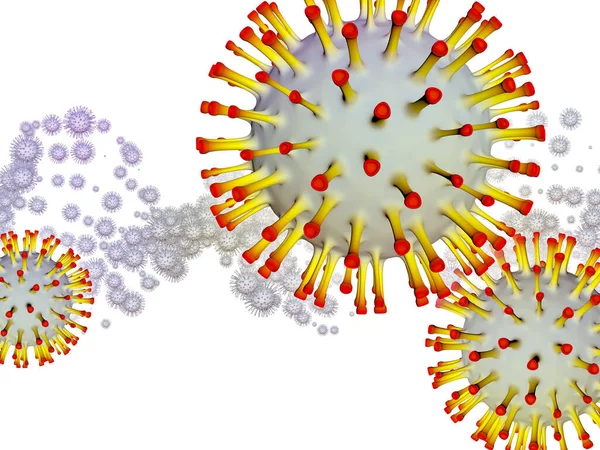 Coronavirus Logic Viral Epidemic Series Composition Coronavirus Particles Micro Space — Stock Photo, Image