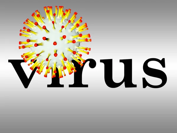 Palabra Virus Partícula Del Coronavirus Solapaban Sobre Tema Infección Viral — Foto de Stock