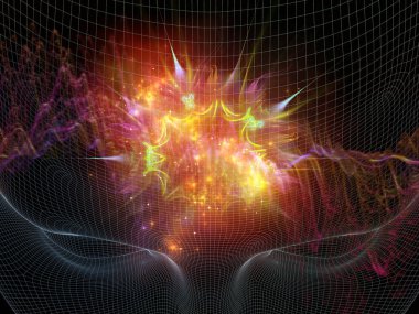 Zihin dalgası serisi. Bilinç, akıl, düşünce ve iç dünya üzerine soyut ışık dalgalarıyla insan yüzünün kablo çerçevesi..