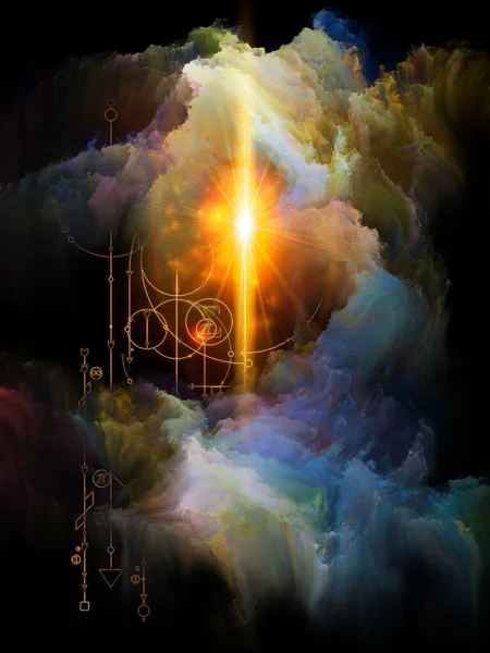 Geometria Ego Série Nebulosa Platónica Nebulosa Fractal Abstrata Sinais Místicos — Fotografia de Stock