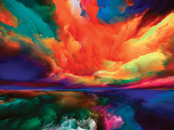 Chmury Światła Seria Ucieczka Rzeczywistości Kreatywna Aranżacja Surrealistycznych Kolorów Faktur — Zdjęcie stockowe