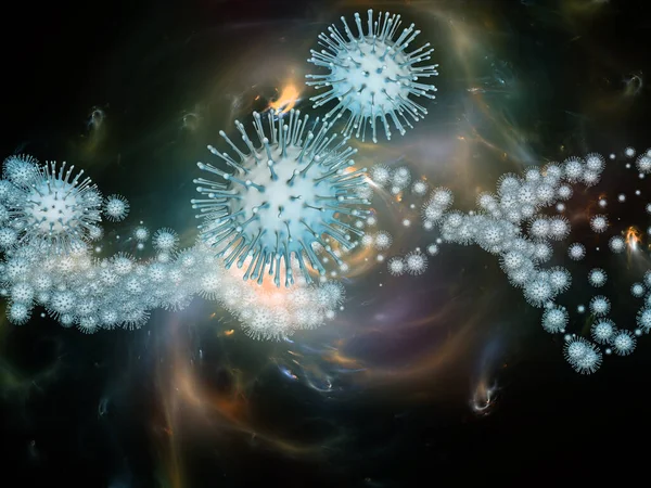 Coronavirus Realiteit Virale Epidemische Serie Illustratie Van Coronavirusdeeltjes Micro Ruimtelementen — Stockfoto