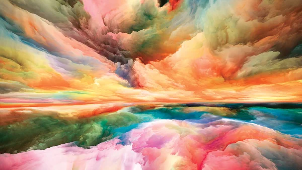 Nubes Espectrales Escapar Serie Reality Composición Gráfica Colores Texturas Surrealistas — Foto de Stock