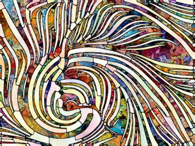 Işık kırıntıları. Lekeli Camlar Birliği serisi. Parçalanma, sanat, şiir ve tasarım konuları için renk ve doku parçalarının kompozisyonu