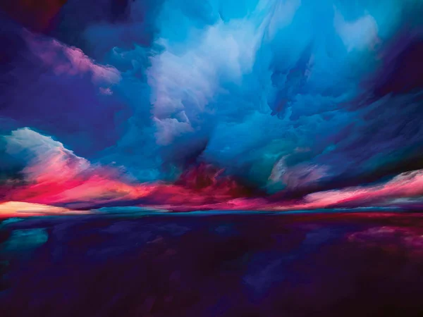 Spectrale Wolken Escape Reality Serie Achtergrondontwerp Van Surrealistische Zonsopgang Kleuren — Stockfoto