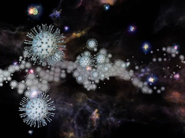 Mundos Coronavírus Série Epidemia Viral Ilustração Partículas Coronavirus Elementos Micro — Fotografia de Stock