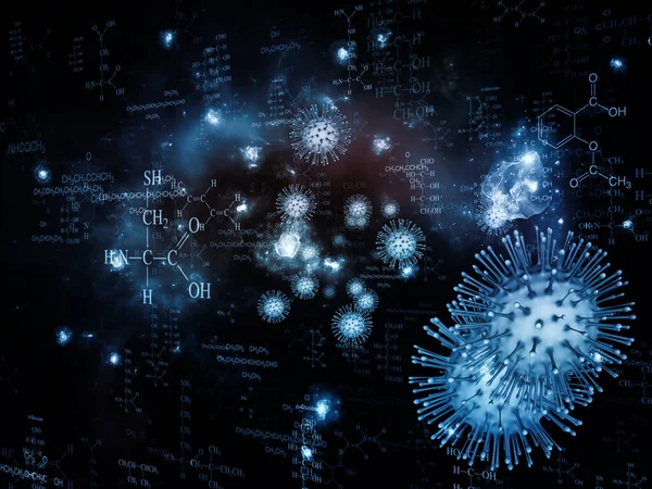 コロナウイルスの世界 ウイルス感染症シリーズ 3Dウイルス 感染症 病気や健康上のプロジェクトで使用するためのコロナウイルス粒子とマイクロスペース要素のイラスト — ストック写真