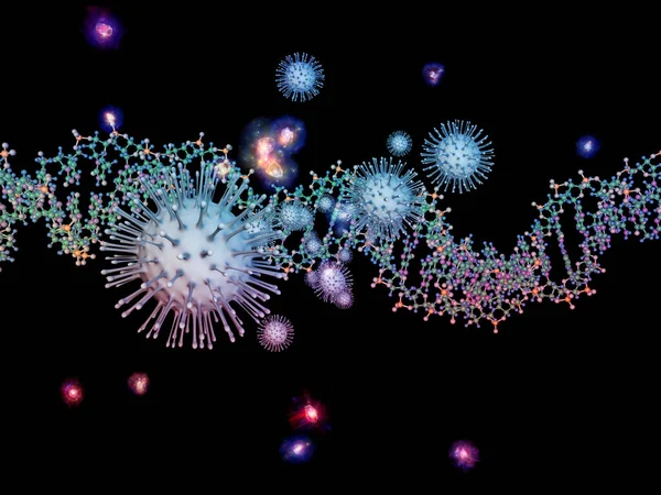 Logique Coronavirus Série Épidémies Virales Illustration Particules Coronavirus Éléments Microspatiaux — Photo