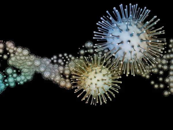 Lógica Vírus Série Epidemia Viral Ilustração Partículas Coronavírus Elementos Micro — Fotografia de Stock