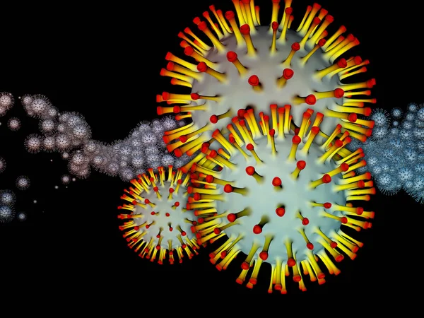 Coronavirus Logik Viral Epidemisk Serie Illustration Coronavirus Partiklar Och Mikro — Stockfoto