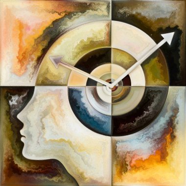 İç Spiral serisi. Zihin, ruh, iç dünya ve bilinç konularındaki insan yüzü çizgileri ve geometrik yapılar..