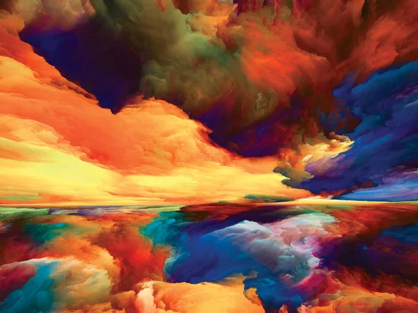 Spectral Clouds Escape Reality Series Arrangement Surreal Sunset Sunrise Colors — Stock Photo, Image