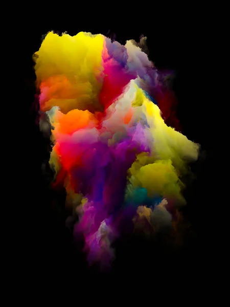 Peindre Les Particules Série Rainbow Island Fond Abstrait Composé Mélange — Photo