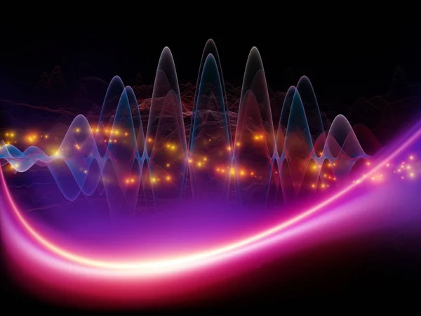 Спектр Колебаний Серия Оптического Потока Креативное Расположение Цветовых Линий Огней — стоковое фото