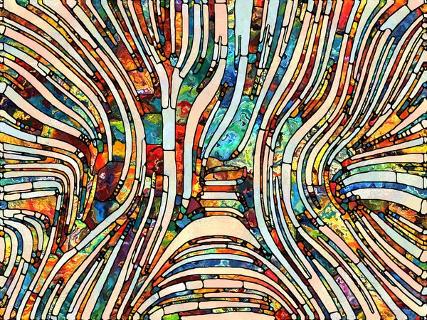 Gebroken Texturen Eenheid Van Gebrandschilderd Glas Serie Interplay Van Kleur — Stockfoto