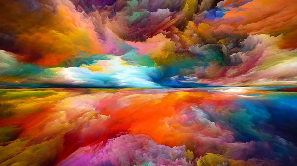 Радужное Просвещение Серия Реальности Реальности Abstract Arrangement Surreal Sunrise Colors — стоковое фото