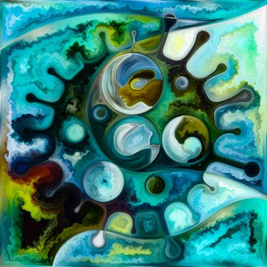 Viral Renk. Soyut koronavirüsün ana hatları ve küresel salgının psikolojik boyutları üzerine zengin dokular.