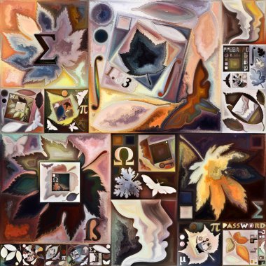 Hayalet şifresi. Gizli şifre serisi. İnsan siluetinin arka plan tasarımı, sanat dokuları ve renkleri iç yaşam, drama, şiir ve algı konularında etkileşim gösteriyor