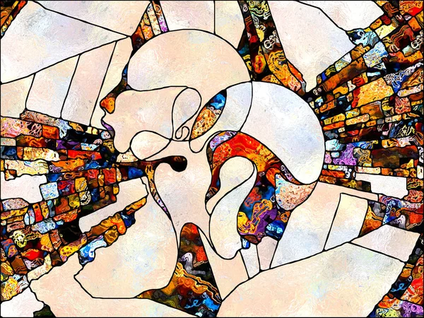 Imagination Fracturée Unity Stained Glass Series Fond Motif Fragments Couleur — Photo