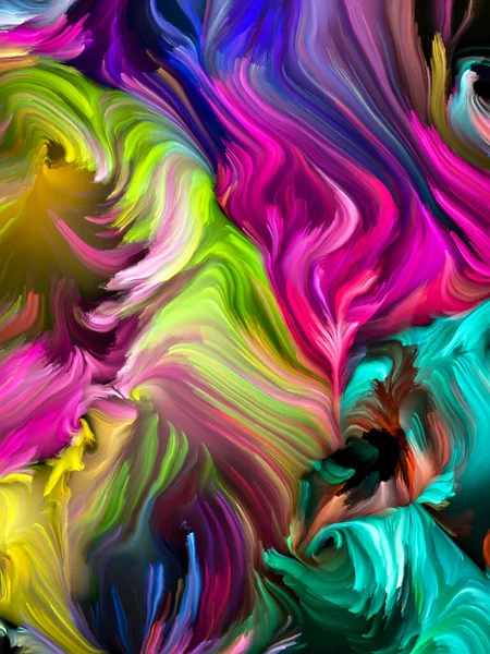 Swirling Farby Kolor Czarnym Tle Temat Sztuki Abstrakcyjnej Dynamiczny Design — Zdjęcie stockowe