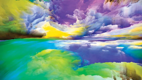 Спектральні Хмари Втеча Серії Реалій Дизайн Тла Сюрреалістичного Заходу Сонця — стокове фото