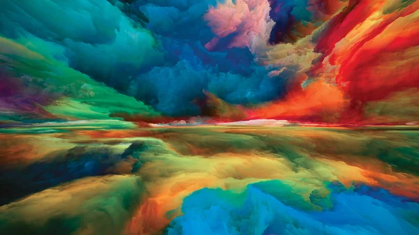Nuvole Spettrali Fuga Alla Serie Reality Disposizione Surreale Tramonto Alba — Foto Stock