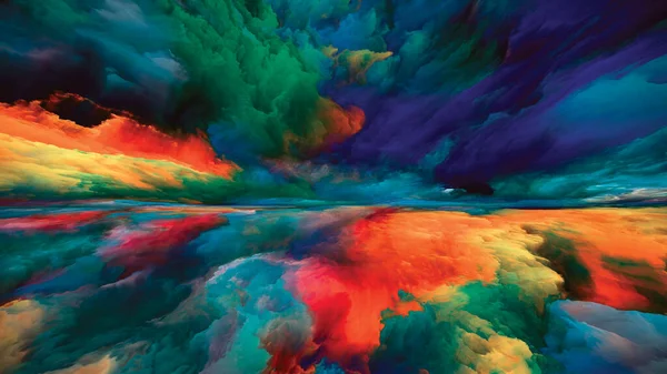 Nuvens Afterlife Escape Reality Inglês Design Abstrato Feito Cores Surreais — Fotografia de Stock
