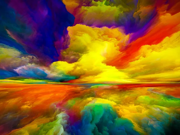 Vistas Color Útěk Reality Tvůrčí Uspořádání Surreálného Západu Slunce Barvy — Stock fotografie