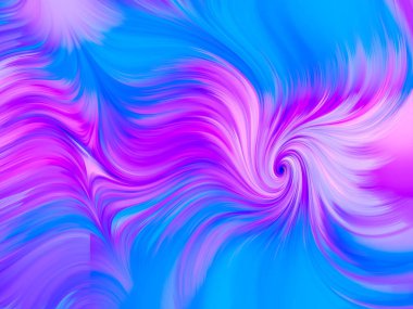 Bükülmüş ışık iplikleri. Taşma Renkler Serisi.