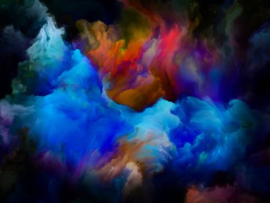 Çok renkli dokusu var. Renkli Rüya serisi. Hayal gücü, yaratıcılık ve resim üzerine projeler için grafiklerden ve spektral renklerden oluşan arkaplan