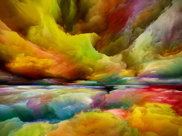 Спектральні Гори Втеча Серії Реалій Композиція Сюрреалістичного Заходу Сонця Кольори — стокове фото