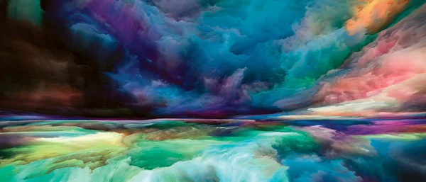 Vnitřní Krajina Série Color Dreams Backdrop Složený Barev Textur Gradientních — Stock fotografie