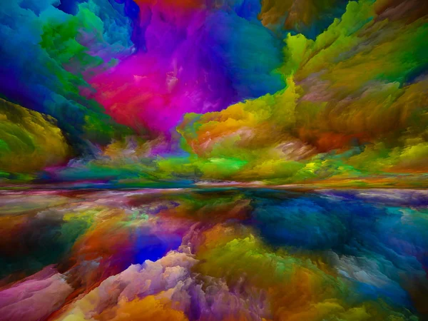 Gespenstische Landschaft Farbträume Künstlerischer Hintergrund Aus Farbe Texturen Und Farbverläufen — Stockfoto