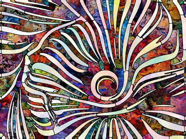 Осколки Света Серия Unity Stained Glass Изображение Образца Цветовых Текстурных — стоковое фото