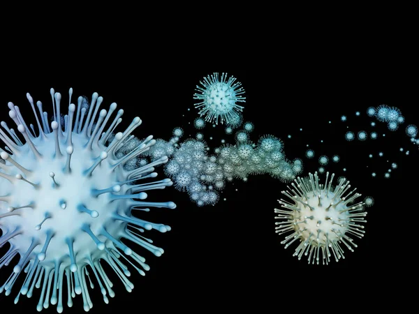 Logica Del Virus Serie Epidemica Virale Illustrazione Particelle Coronavirus Elementi — Foto Stock