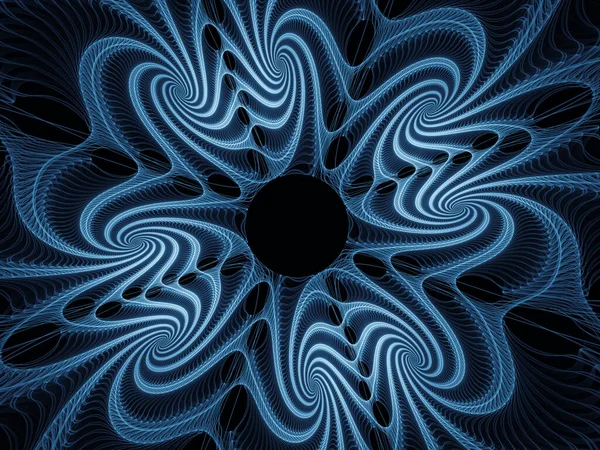 Visualizing Mathematics Series Blue Lines Fractal Universe Intricate Render Virtual — Stock Photo, Image