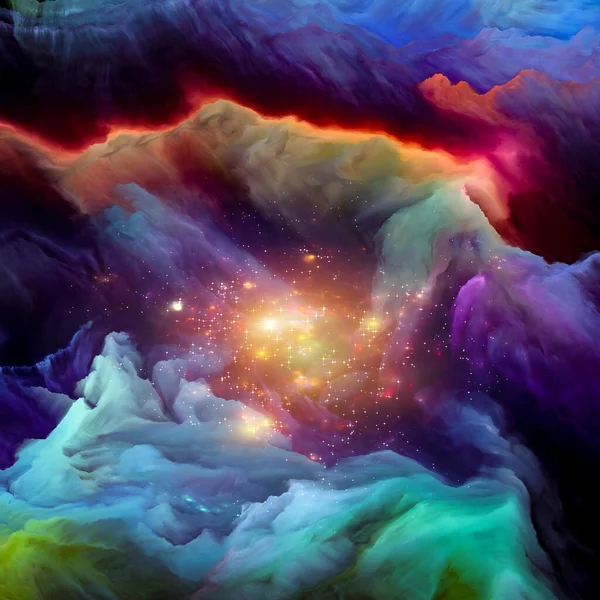 Nuvole Impossibile Serie Impossible Planet Scenografia Flusso Vibrante Sfumature Gradienti — Foto Stock
