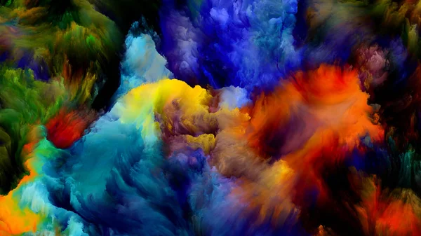ペイントムーブメント カラードリームシリーズ 想像力 創造性 絵画の主題のためのグラデーションとスペクトルの色合いの構成 — ストック写真