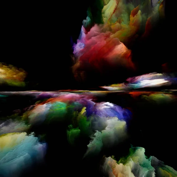 Regenboog Verlichting Escape Reality Serie Visueel Aangename Compositie Van Surrealistische — Stockfoto