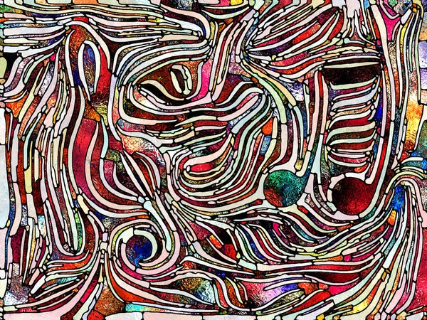 Сломанный Свет Серия Unity Stained Glass Абстрактная Композиция Цветовых Фактурных — стоковое фото