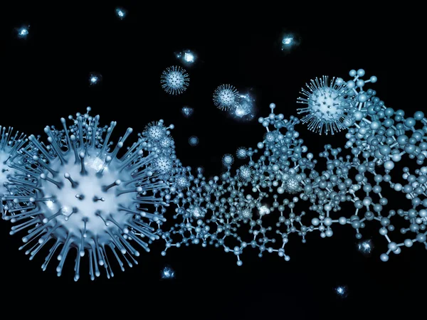 Spazio Coronavirus Serie Epidemica Virale Illustrazione Particelle Coronavirus Elementi Microspaziali — Foto Stock