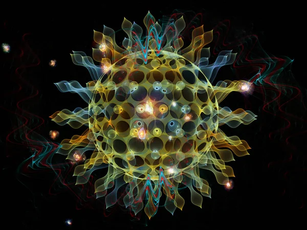 Série Virale Translucent Virus Particle Abstract Microscopic Environment Rendu Sur — Photo