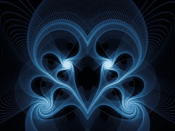 Visualizando Séries Matemática Linhas Azuis Universo Fractal Intricate Render Topologia — Fotografia de Stock