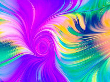 Soyut Hareket. Görsel Parfüm serisi. Sanat, tasarım ve teknoloji ile birlikte canlı tonlar ve degradeler akışının kompozisyonu